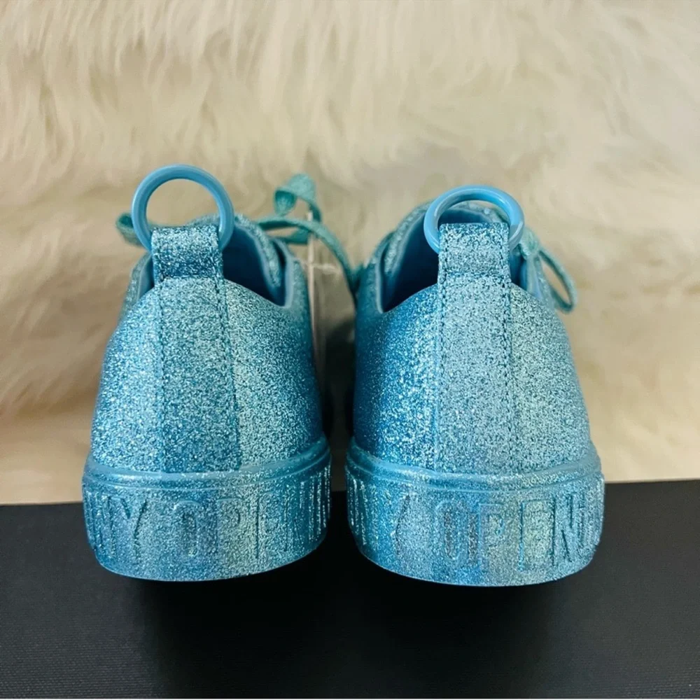 New! OPENING CEREMONY La Cienega Glitter Lace Up Platform Sneakers - Picture 13 of 16